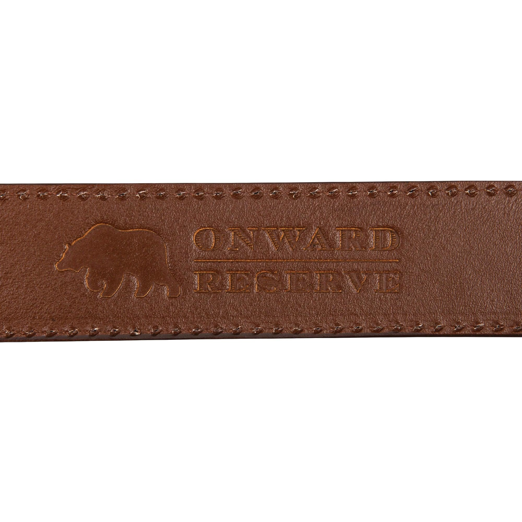 1 3/8 Embossed Dragon Belt - Cognac