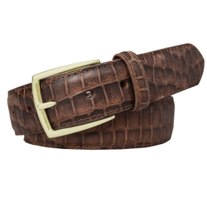 1 3/8 Embossed Dragon Belt - Cognac