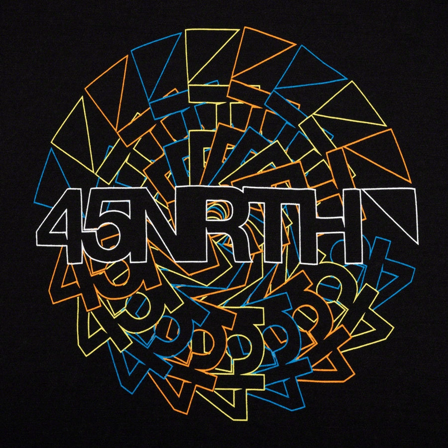 45NRTH Rune Wool T-Shirt - Unisex Black Large