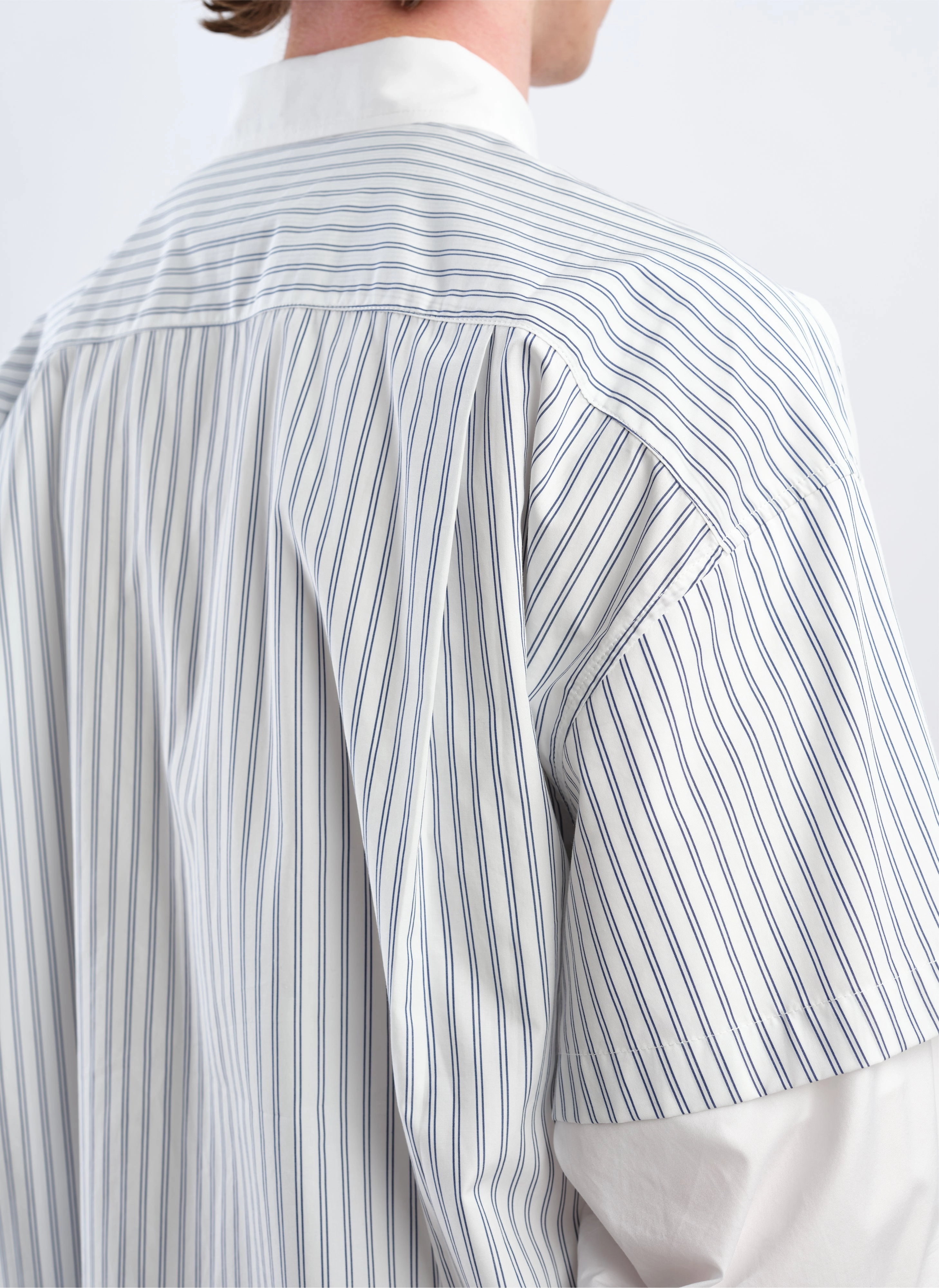 60s Cotton typewriter Blocking Shirt