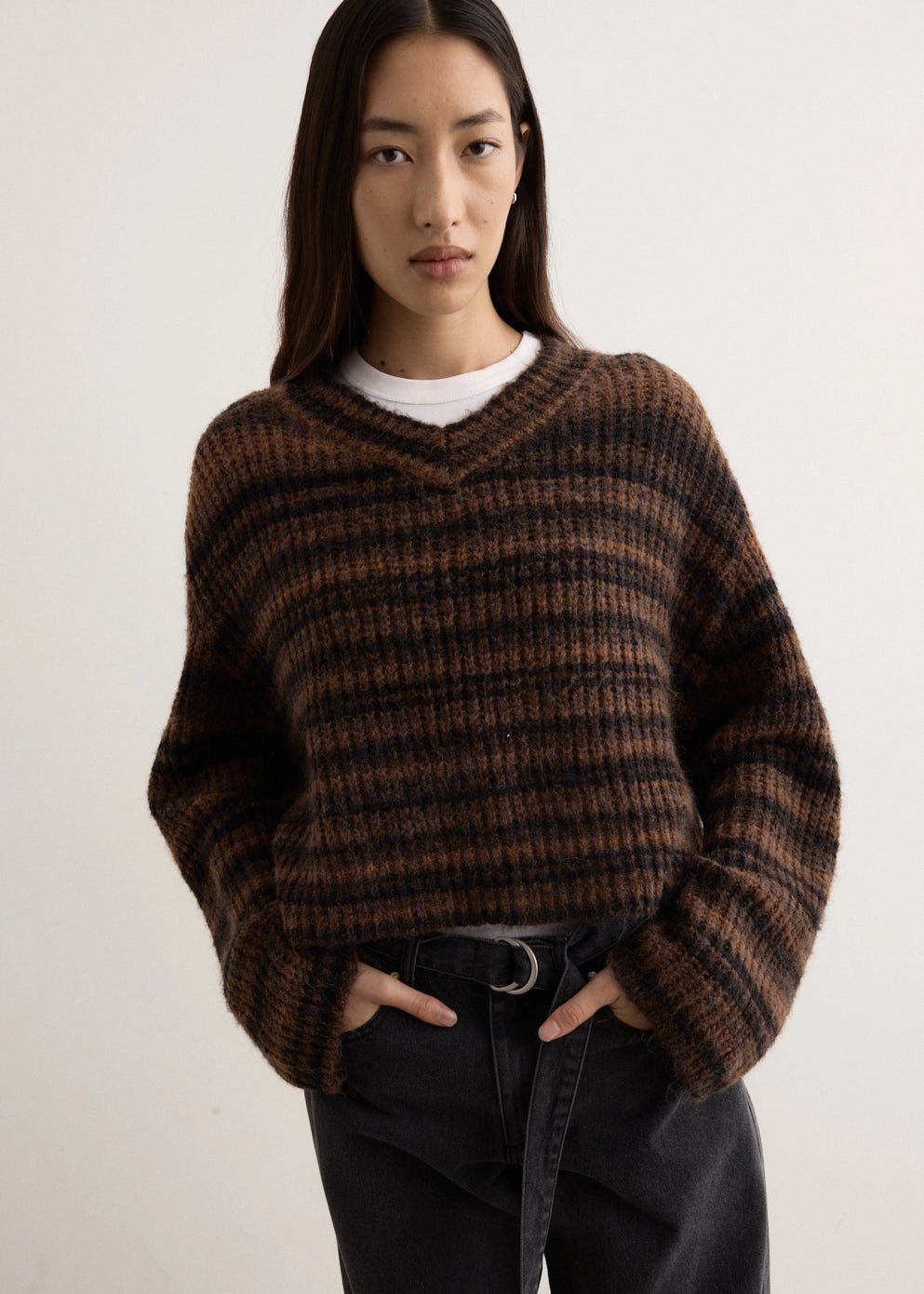 Adore Cropped V-Neck Jumper