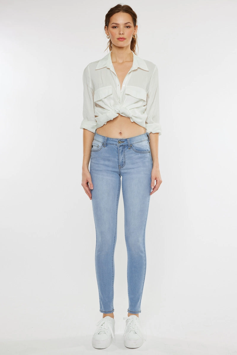 Alani Mid Rise Super Skinny Jeans