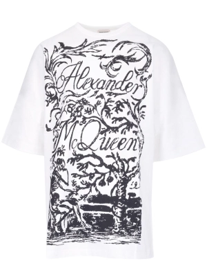 Alexander McQueen Graphic Printed Crewneck T-Shirt
