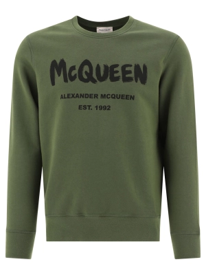 Alexander McQueen Logo Printed Crewneck Sweatshirt