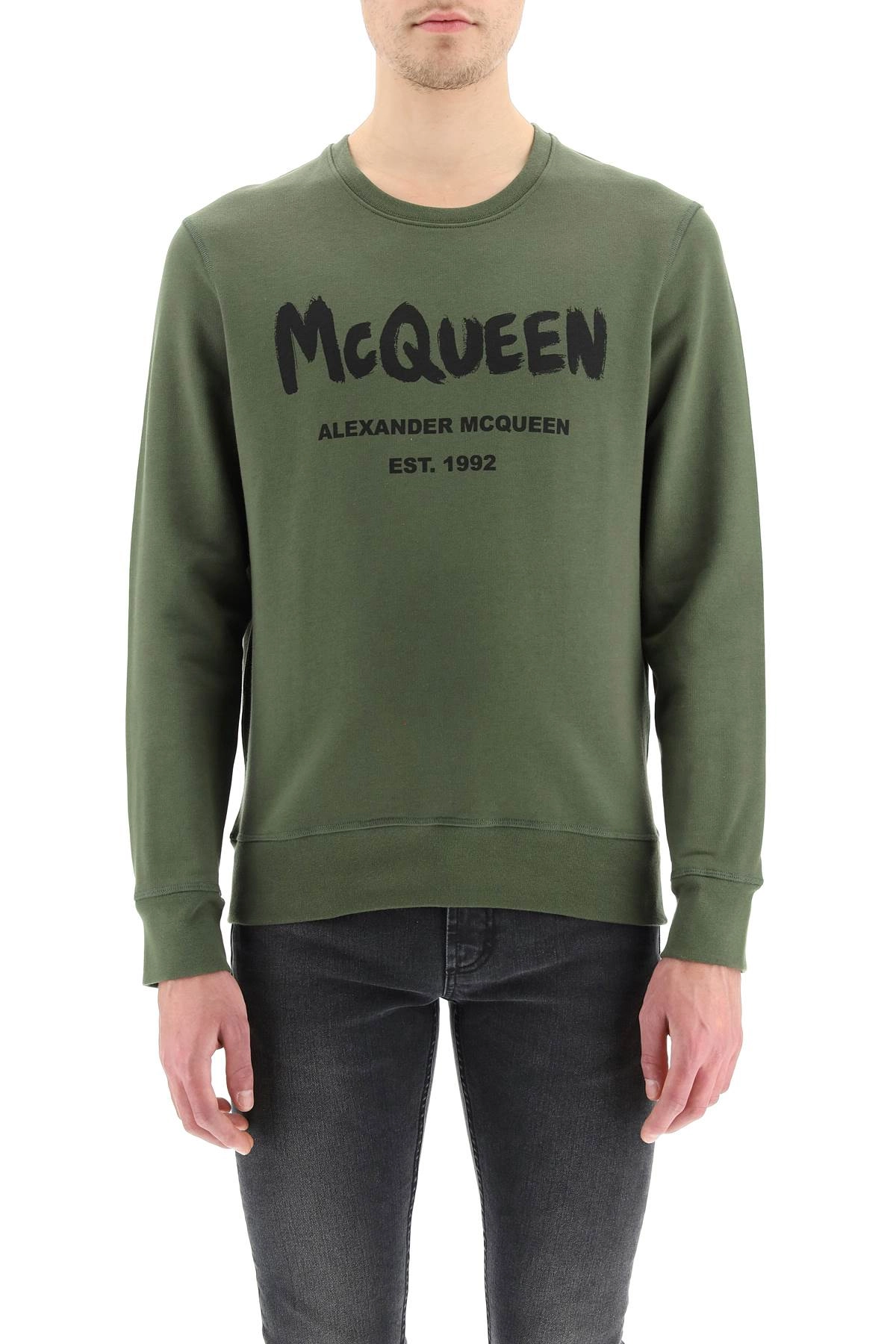 Alexander McQueen Logo Printed Crewneck Sweatshirt