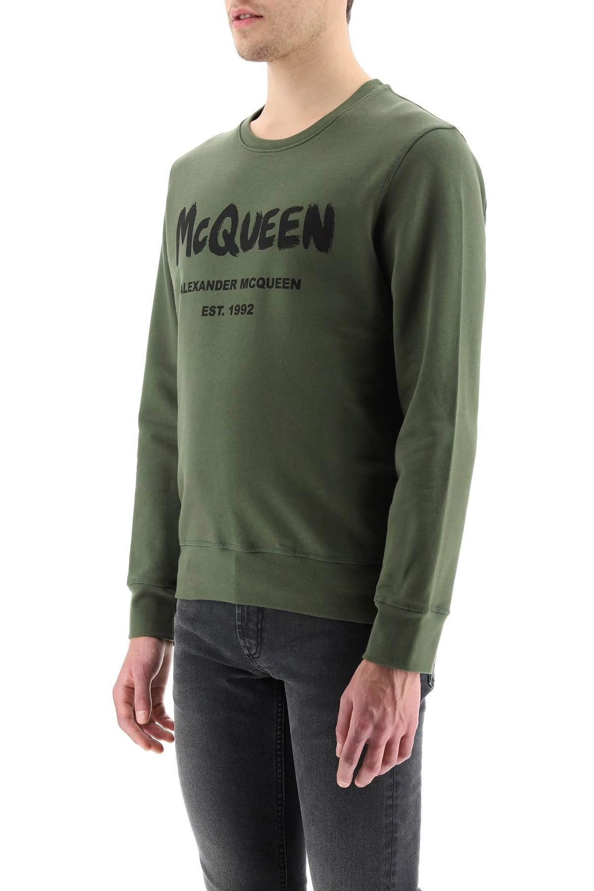 Alexander McQueen Logo Printed Crewneck Sweatshirt