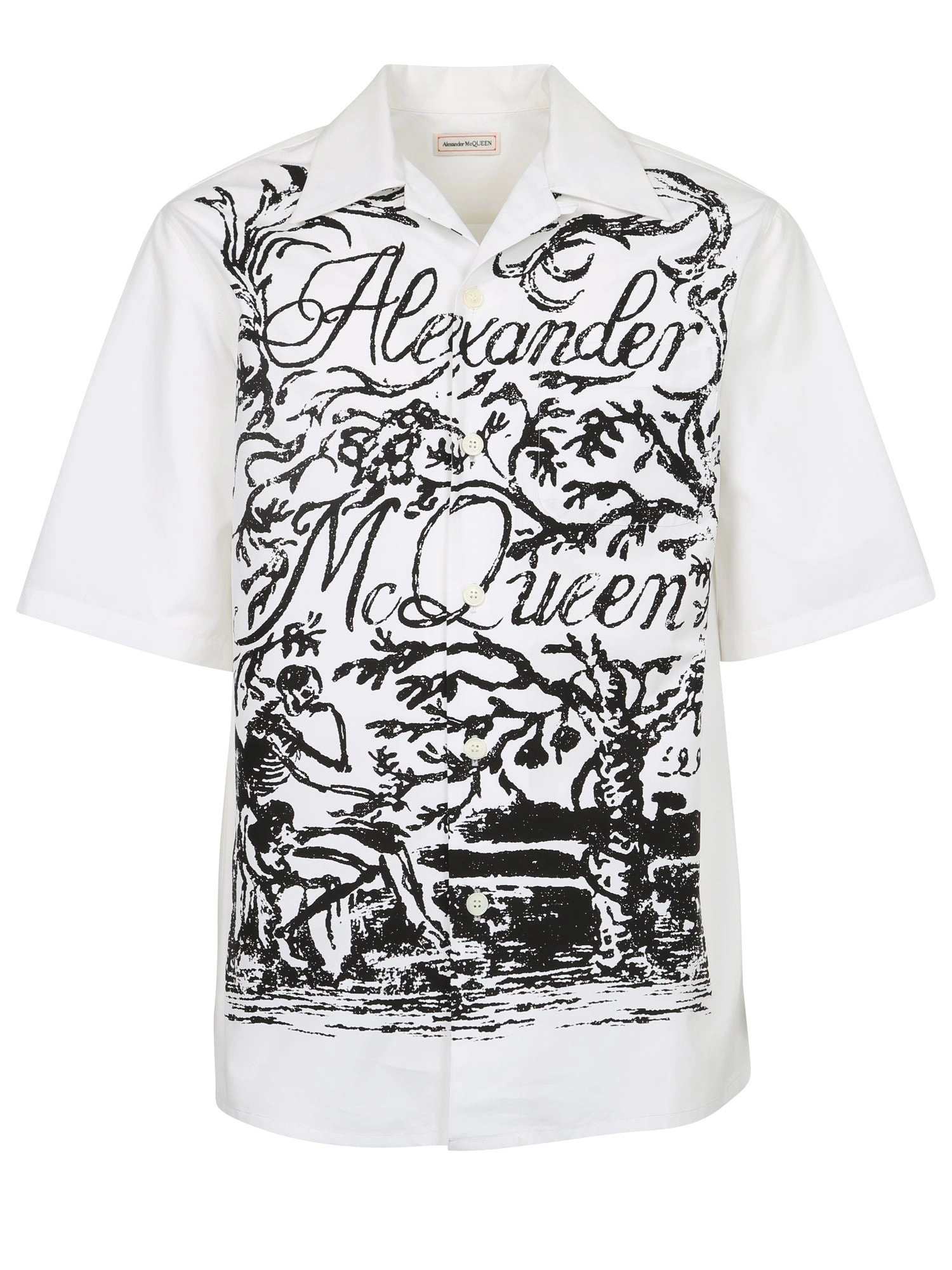 Alexander McQueen Short-Sleeved Motif Printed Shirt
