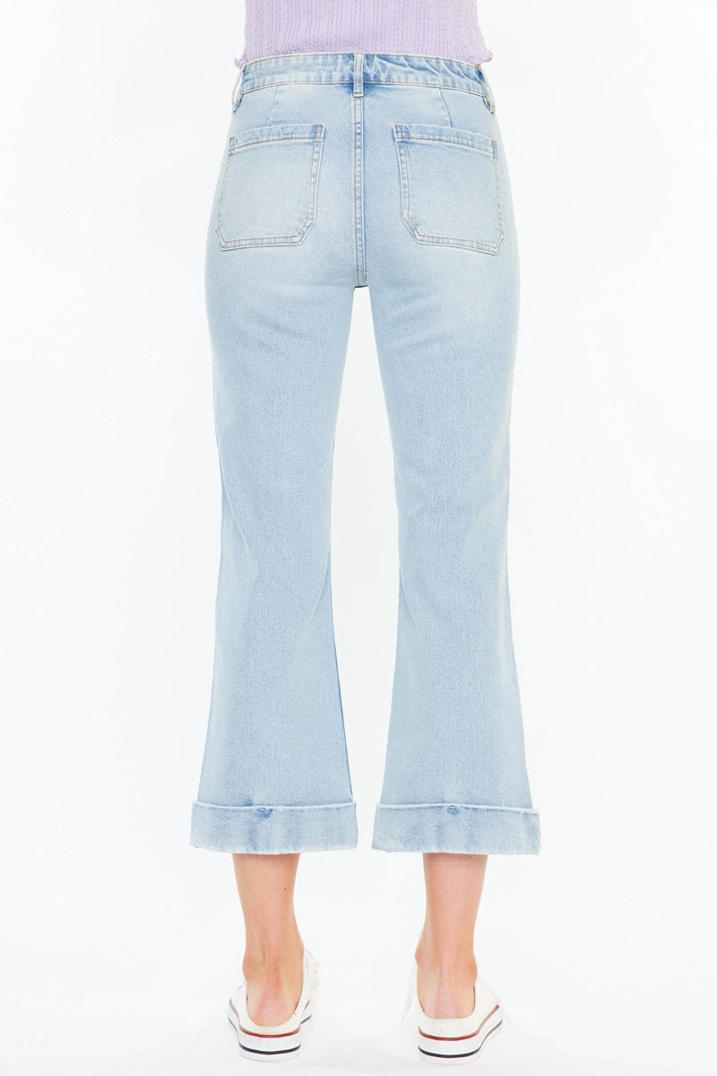 Angelina High Rise Cropped Flare Jeans