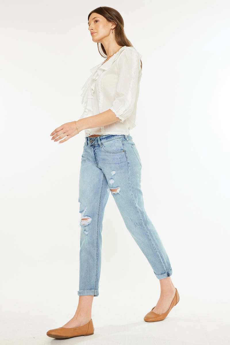 Aries Mid Rise Boyfriend Jeans