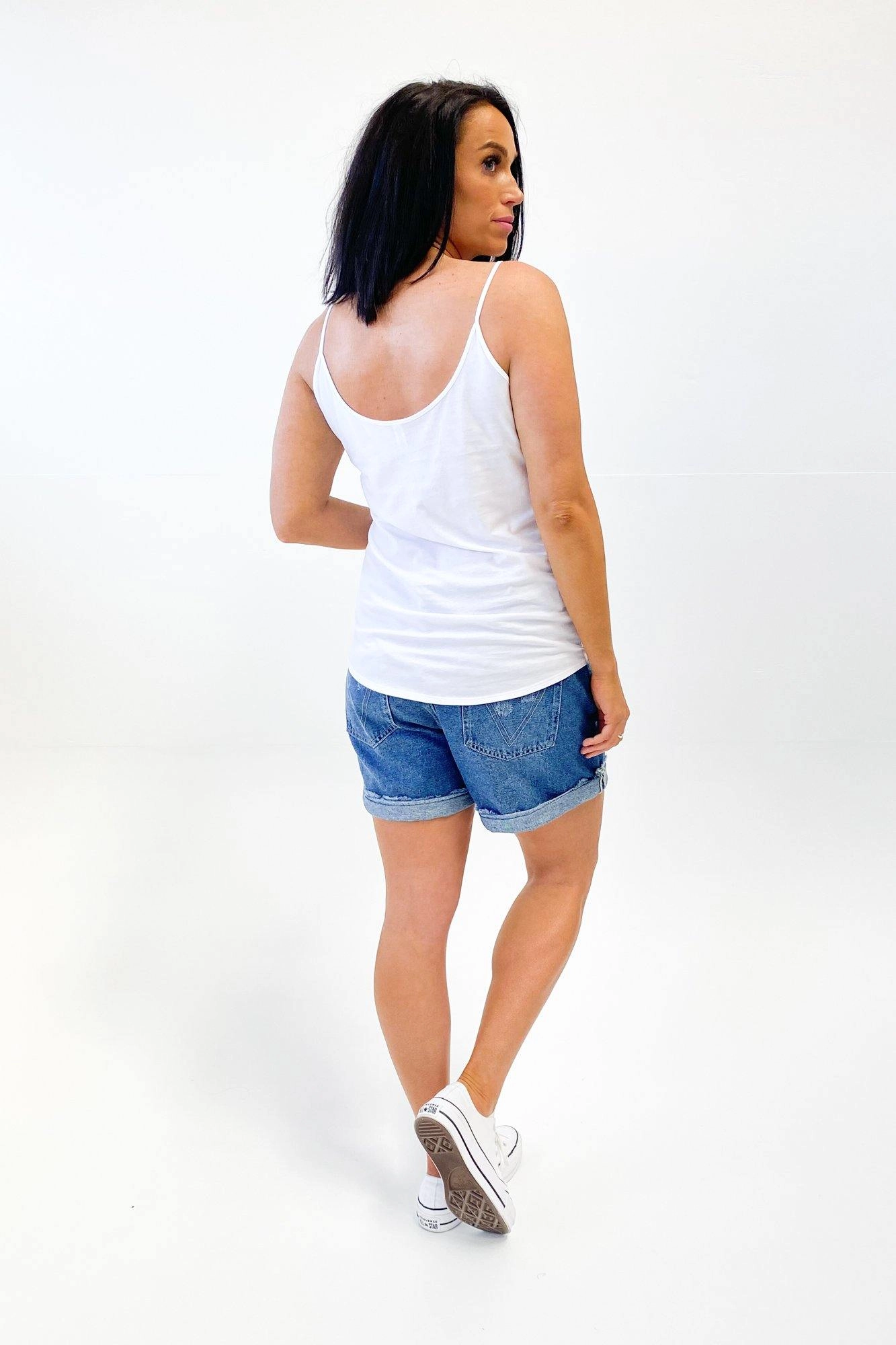 AS Colour Pillar String Singlet White