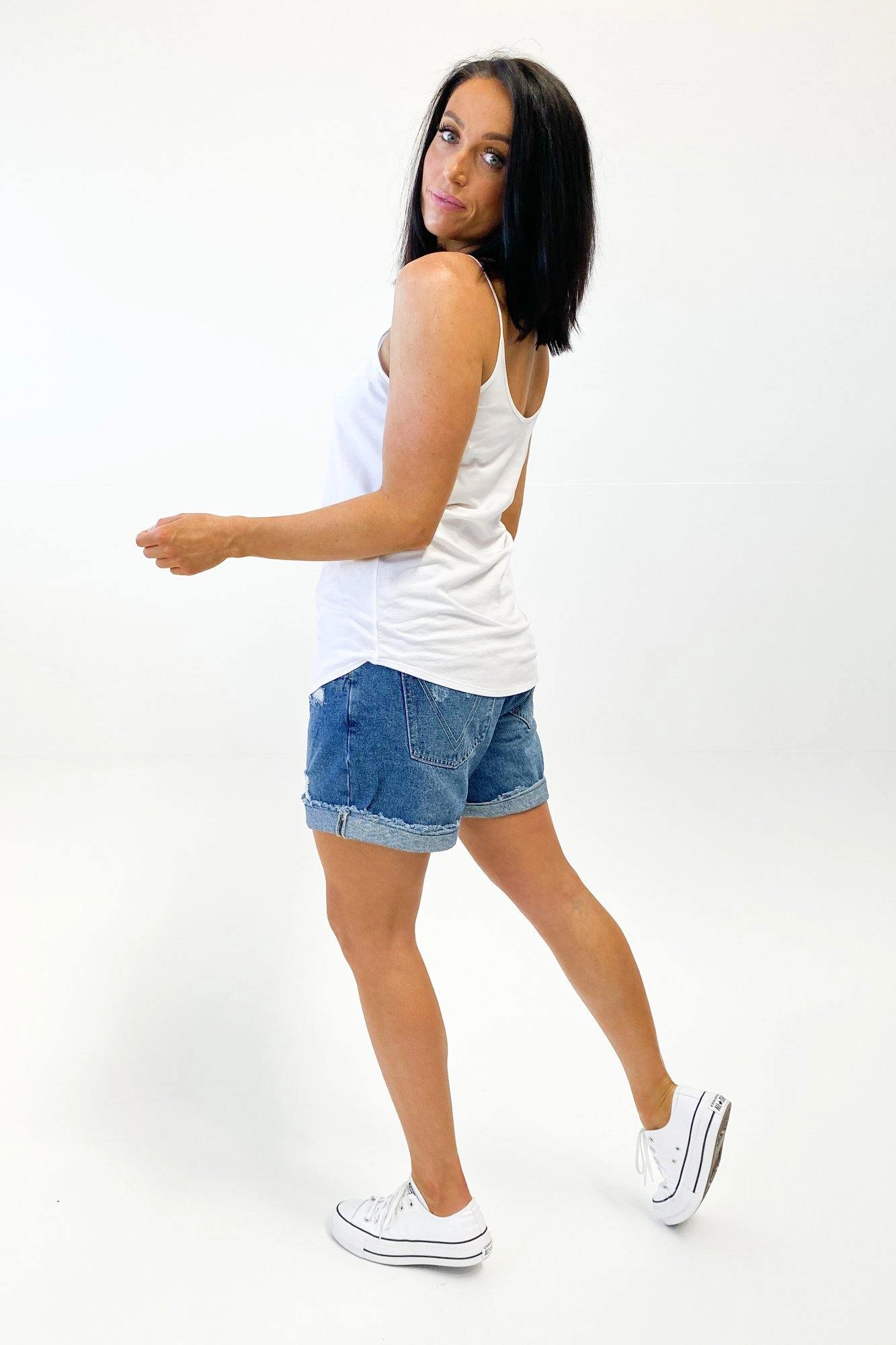 AS Colour Pillar String Singlet White