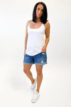 AS Colour Pillar String Singlet White