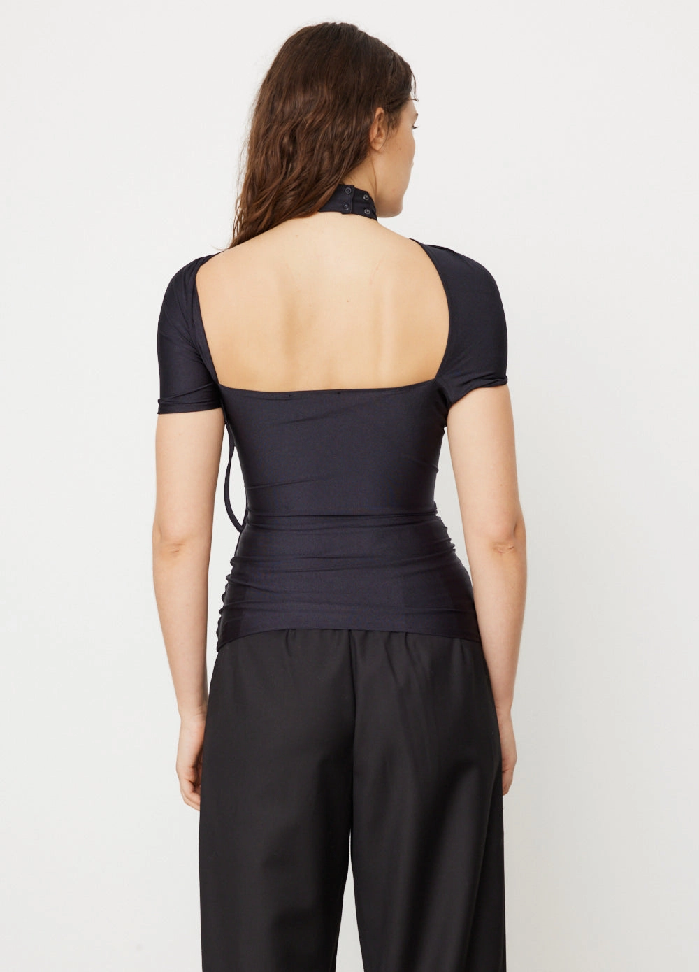 Asymmetric Draped Jersey Top