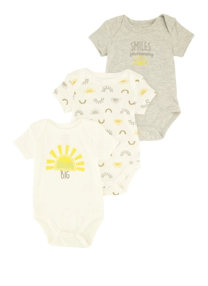 Baby Boys 0-9M Graphic Print Bodysuits 3 Pack