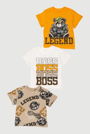 Baby Boys 12-24M Boss Legend Bear Graphic Tees 3 Pack