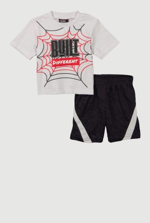 Baby Boys 12-24M Built Different Tee and Shorts