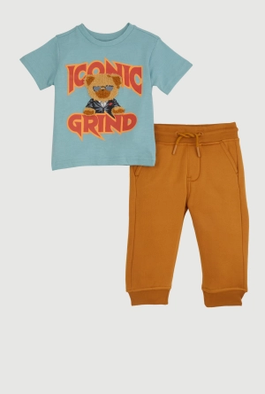 Baby Boys 12-24M Iconic Grind Bear Tee and Joggers