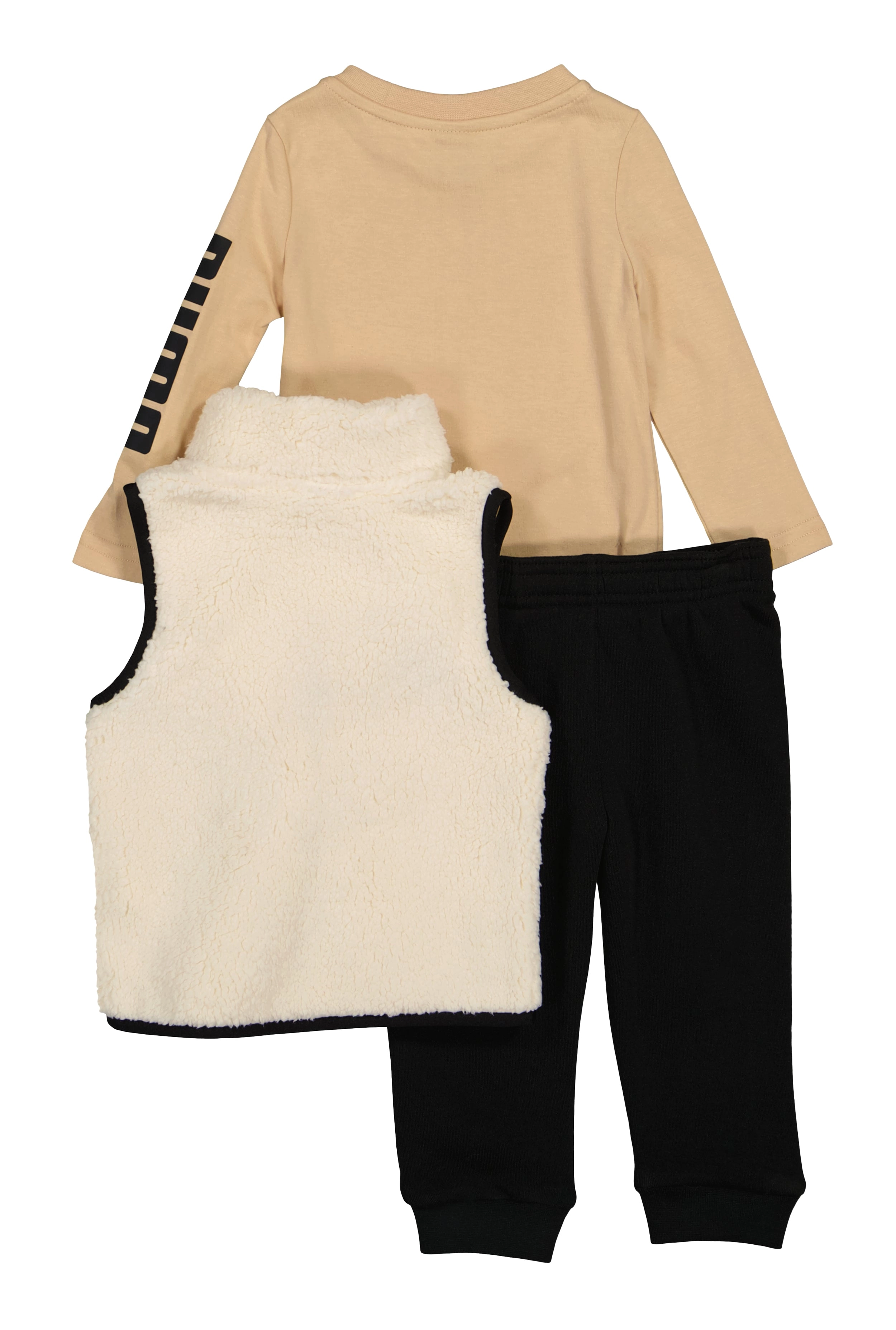Baby Boys 12-24M Puma Sherpa Vest with Graphic Tee and Joggers