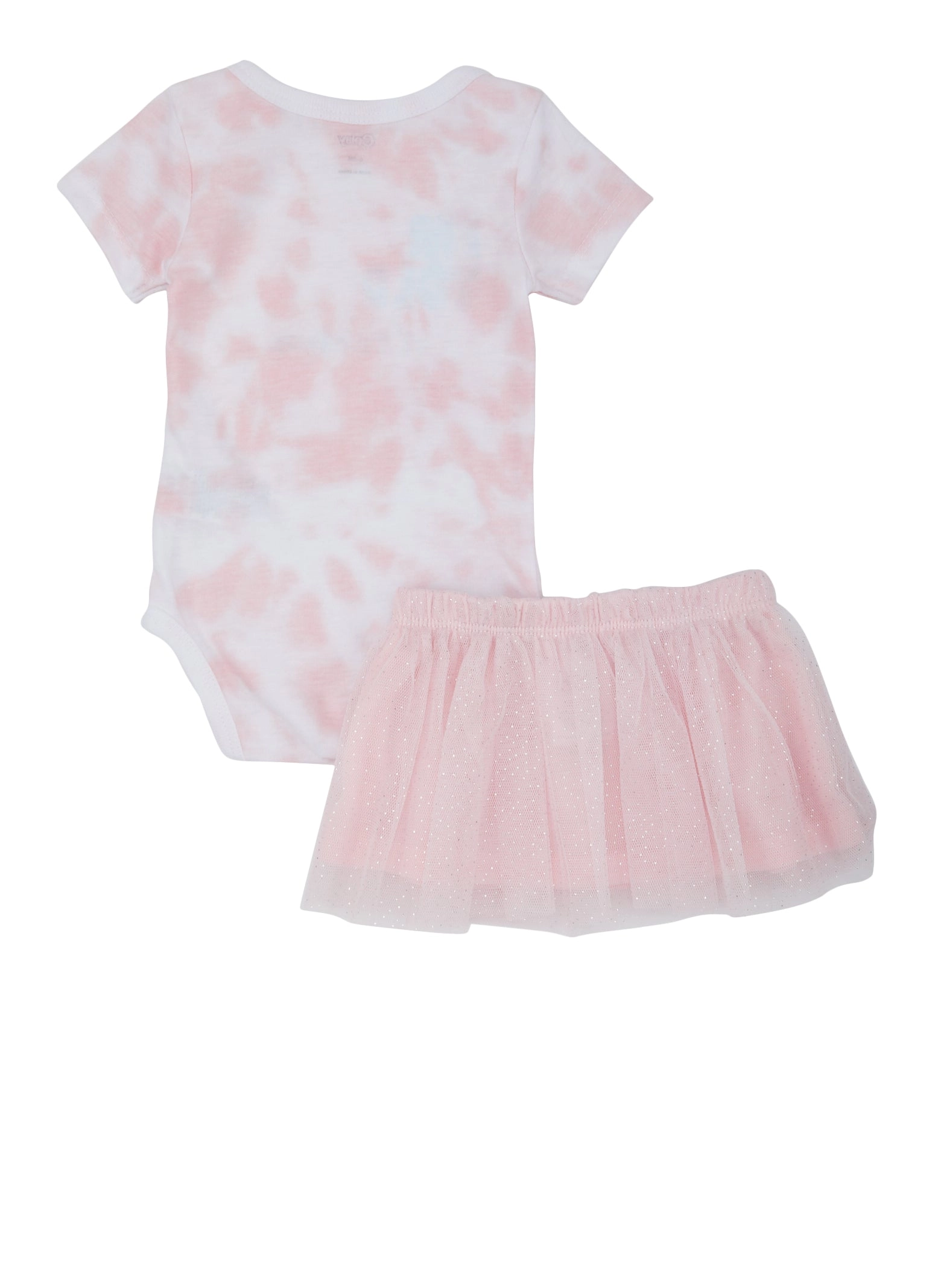 Baby Girls 0-9M Dream Big Glitter Graphic Bodysuit and Tutu Skirt