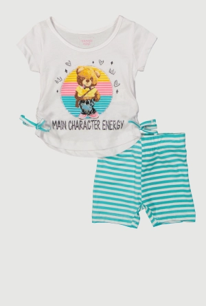 Baby Girls 0-9M Main Character Energy Tee and Shorts