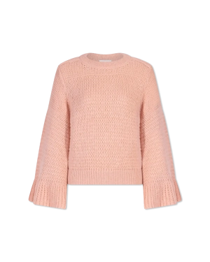 Bell Sleeved Cropped Sweater