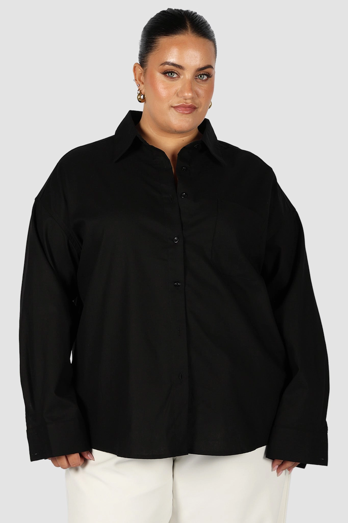 BEXLEY BUTTON SHIRT BLACK