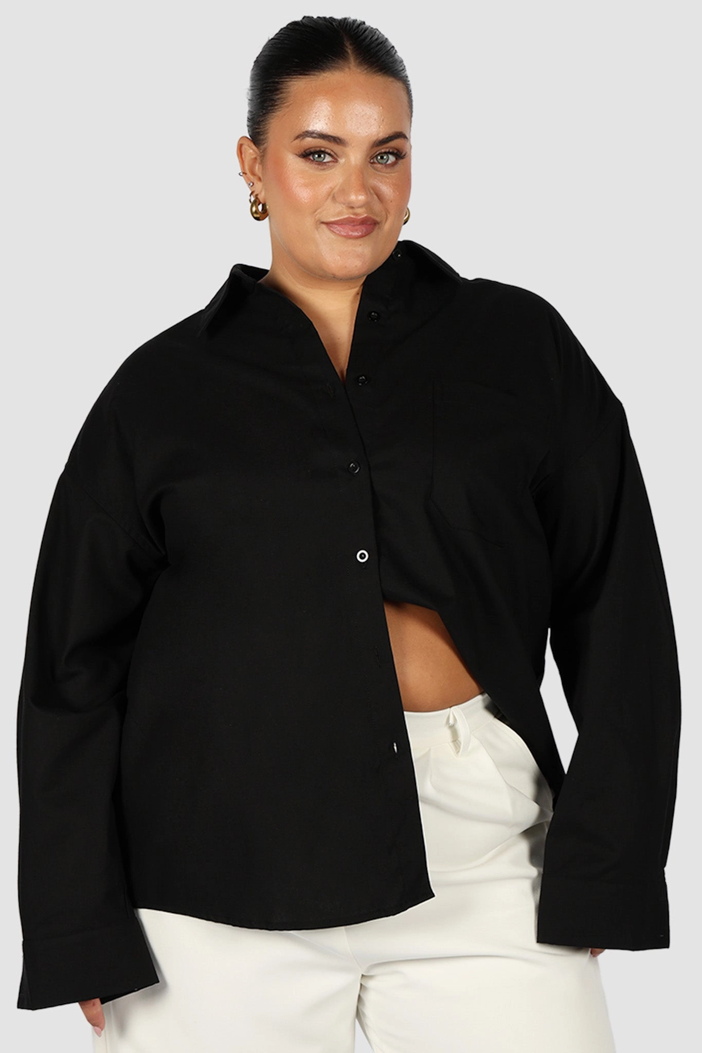 BEXLEY BUTTON SHIRT BLACK