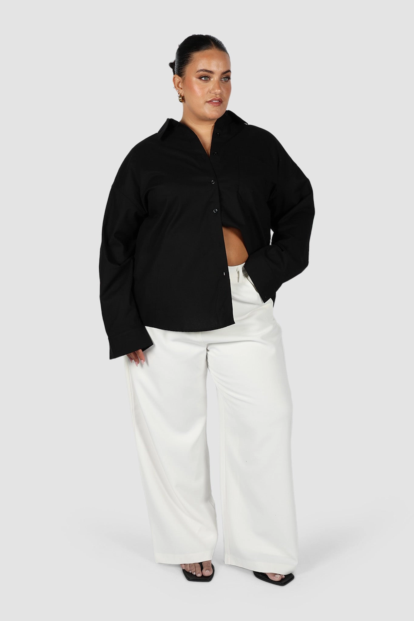 BEXLEY BUTTON SHIRT BLACK