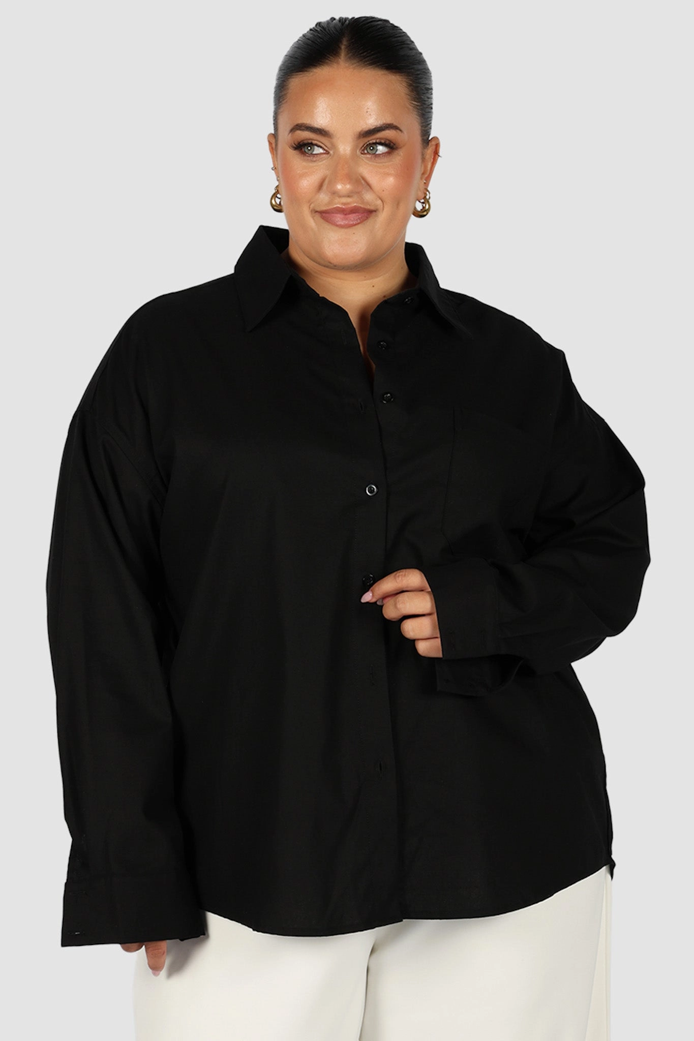 BEXLEY BUTTON SHIRT BLACK