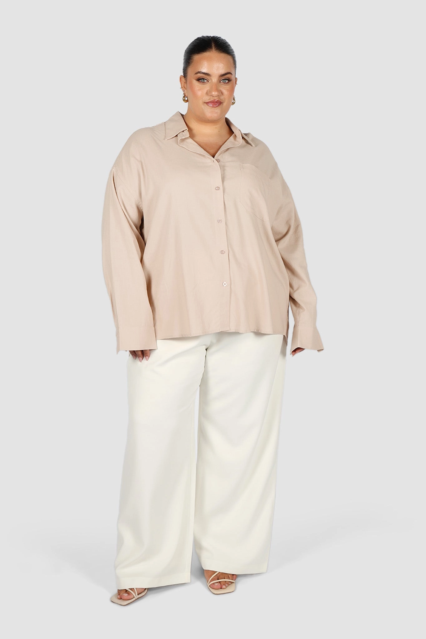 BEXLEY BUTTON SHIRT NEUTRAL