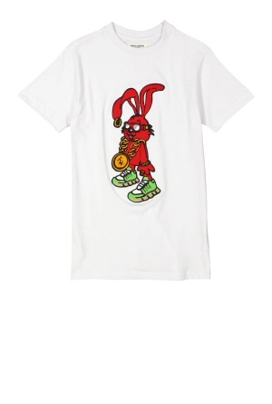 Boys Bunny Chenille Patch Graphic Tee