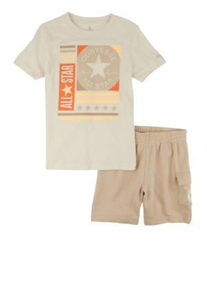 Boys Converse Logo Graphic Tee and Shorts