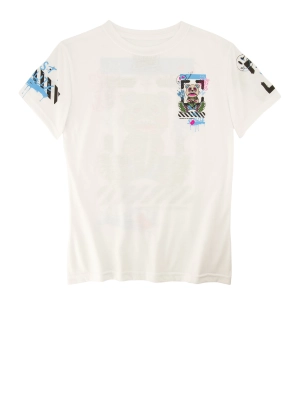 Boys Good Vibes Only Bear Graphic Tee