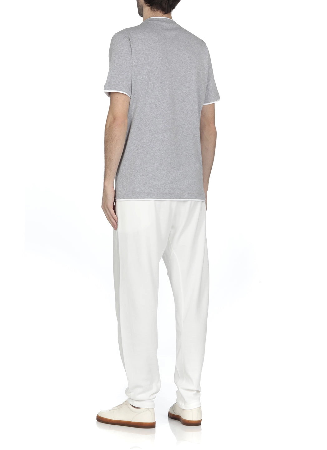 Brunello Cucinelli Logo Embroidered Crewneck T-Shirt