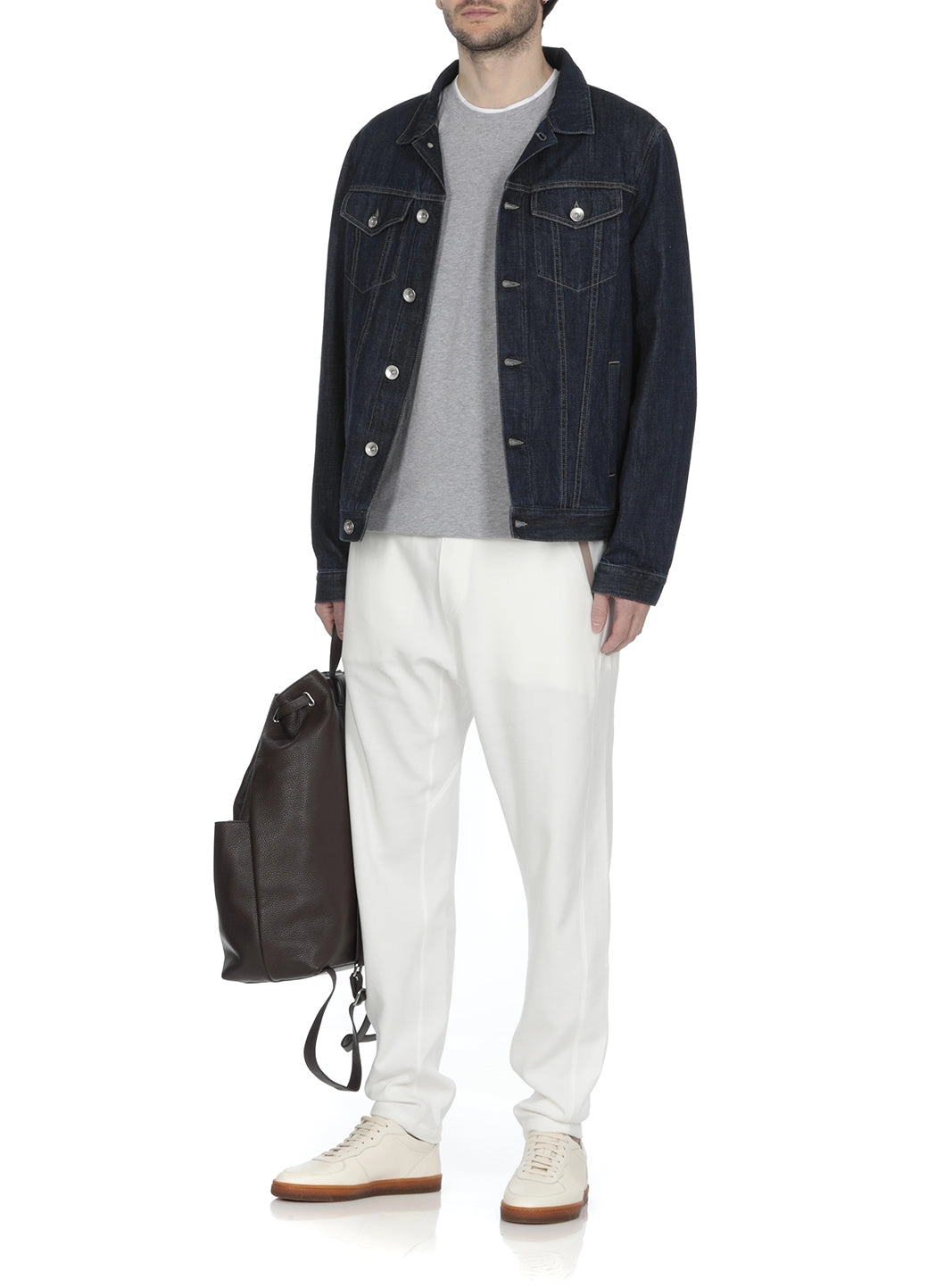 Brunello Cucinelli Logo Embroidered Crewneck T-Shirt
