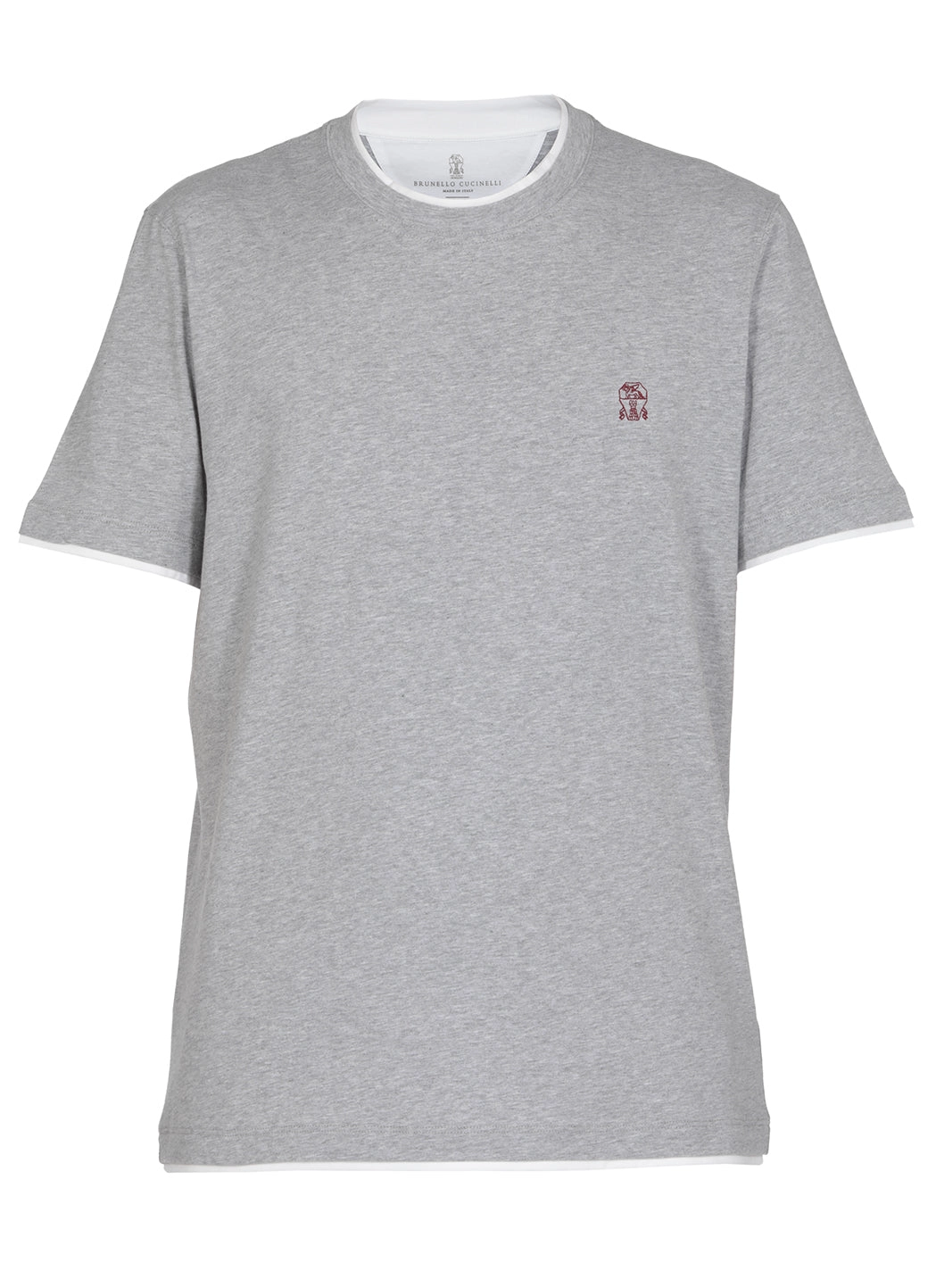 Brunello Cucinelli Logo Embroidered Crewneck T-Shirt