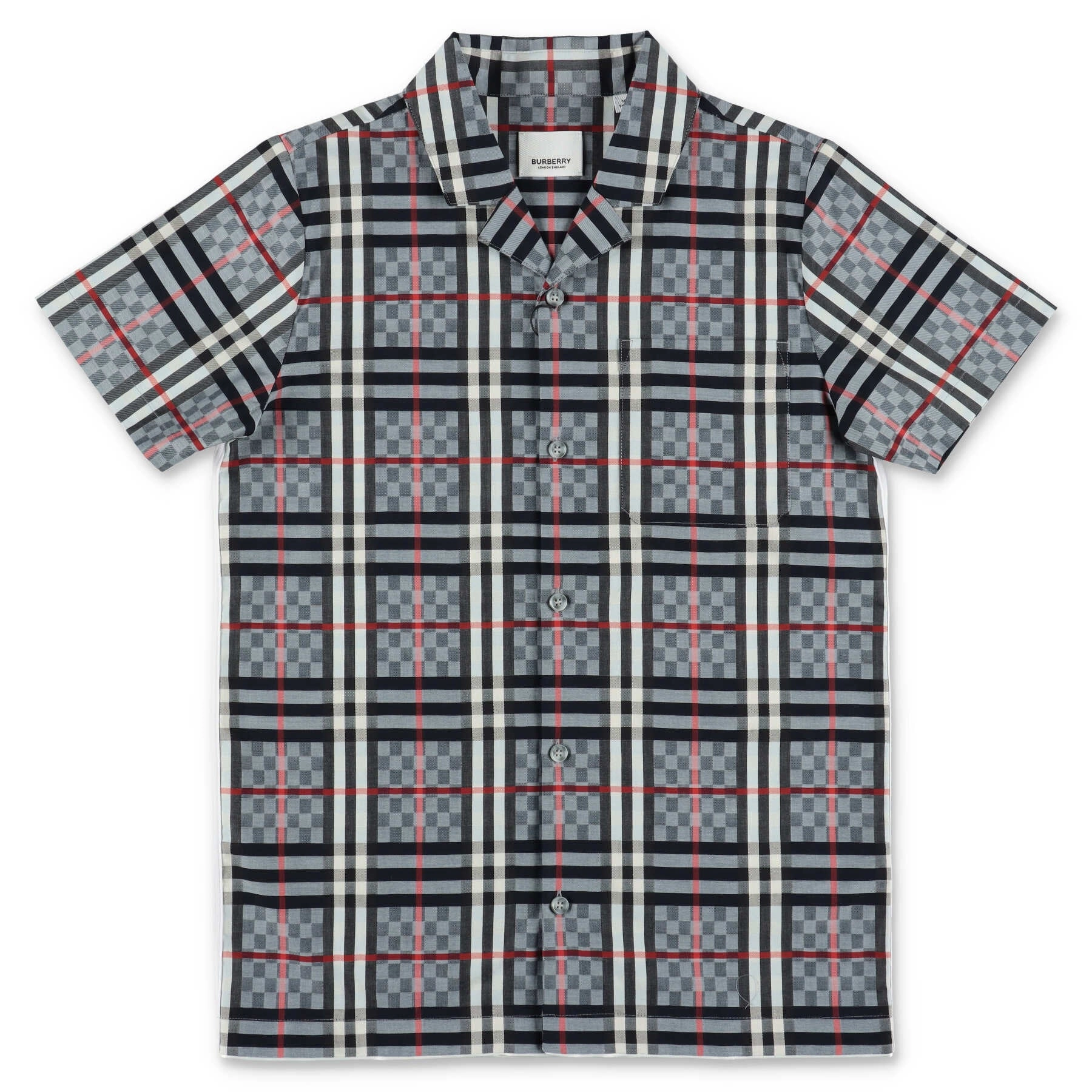 Burberry Kids Check Pattern Short Sleeved Shirt
