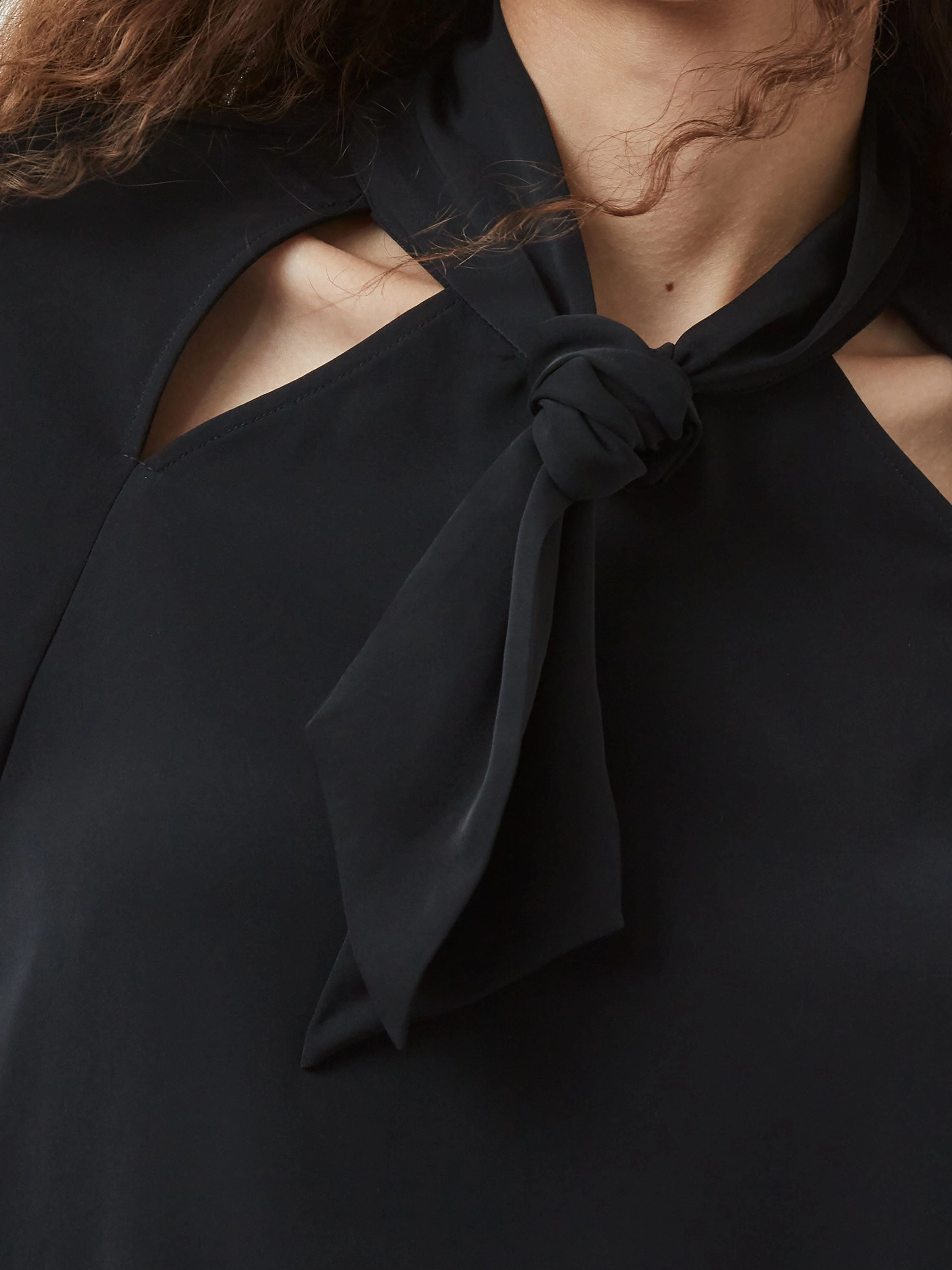 Carmen Recycled Crepe Tie Blouse