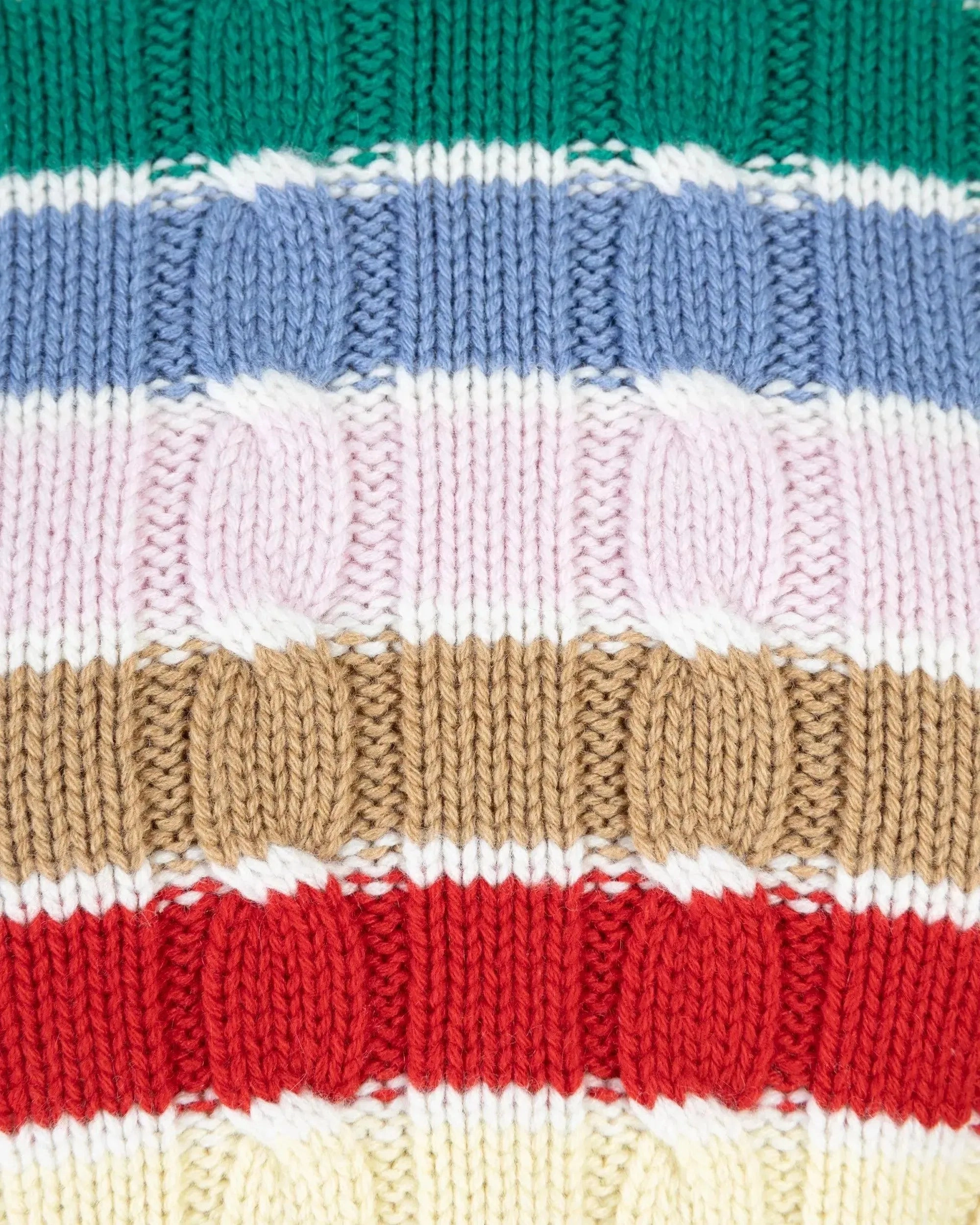 Cashmere Striped F5 Crop Top Sweater