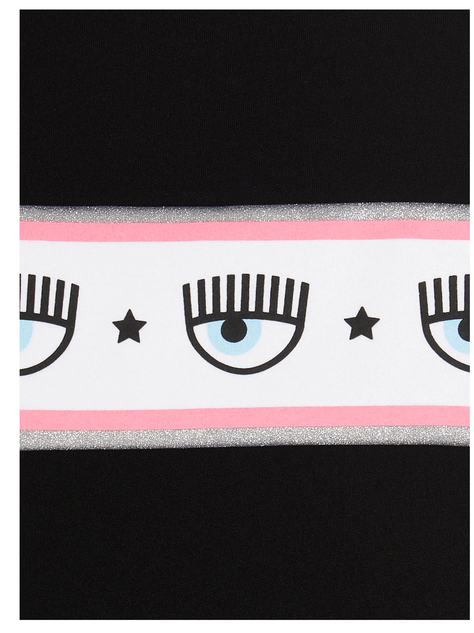 Chiara Ferragni Glitter Logo-Taped Crewneck Sweatshirt
