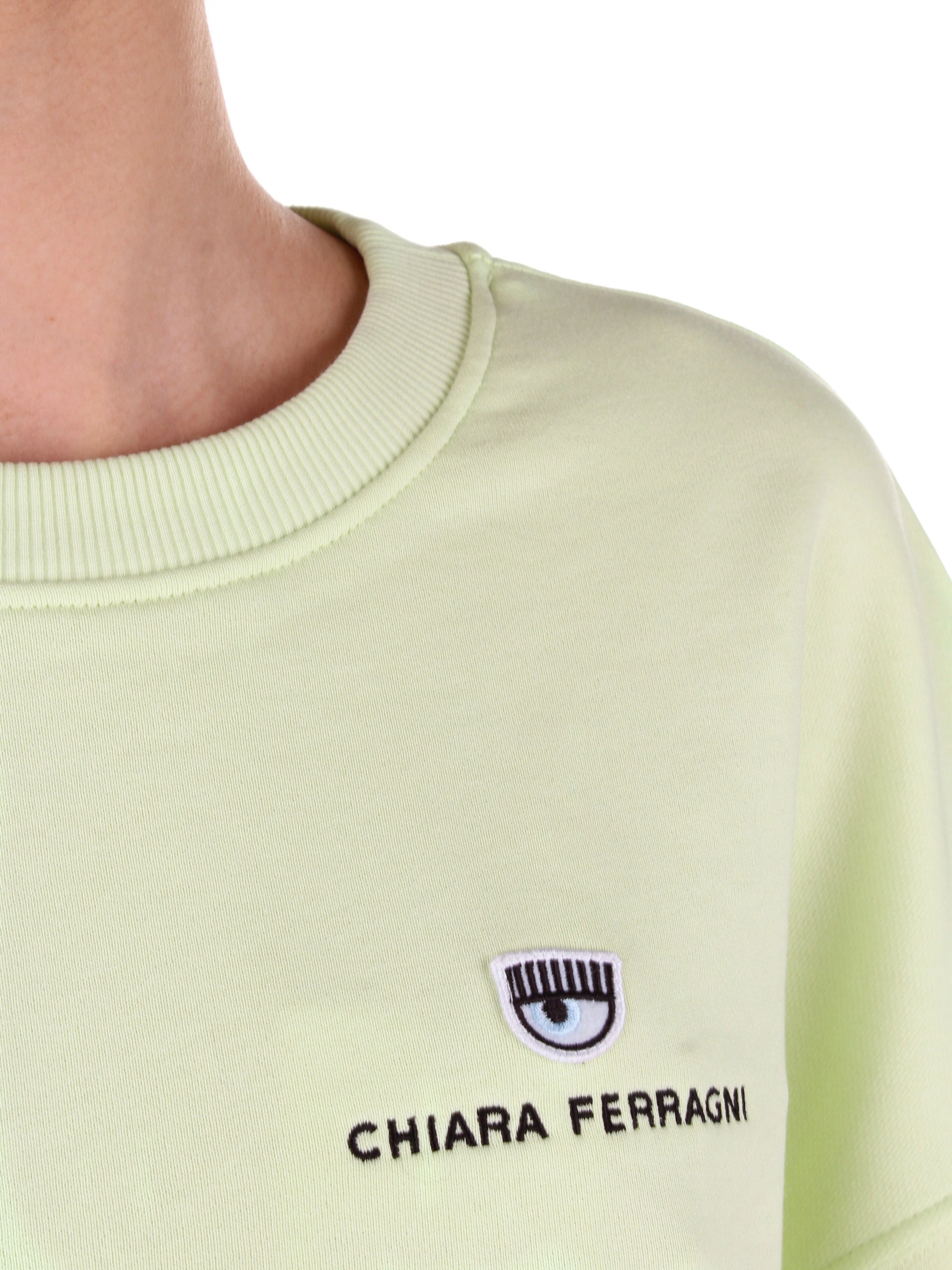 Chiara Ferragni Logo Embroidered Crewneck Sweatshirt