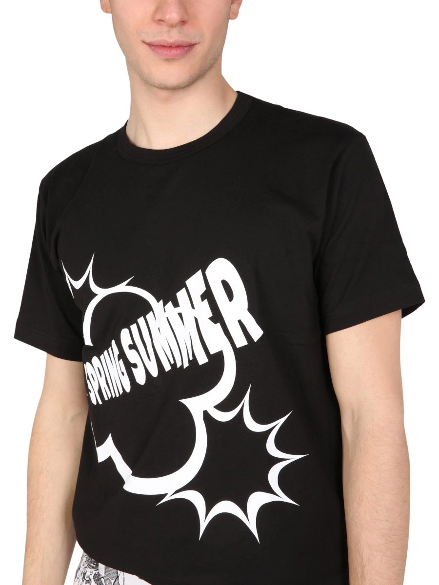 Comme des Garçons Shirt Graphic Printed Crewneck T-Shirt