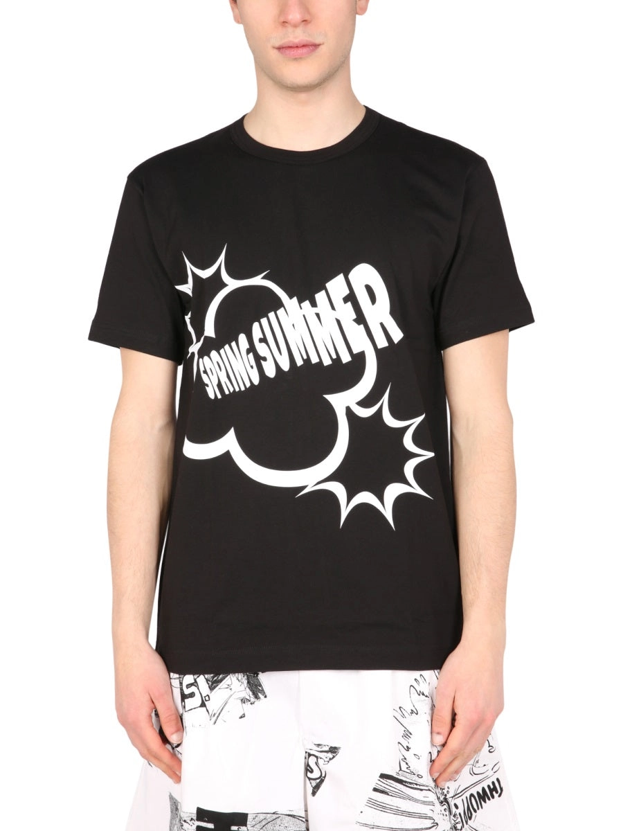 Comme des Garçons Shirt Graphic Printed Crewneck T-Shirt