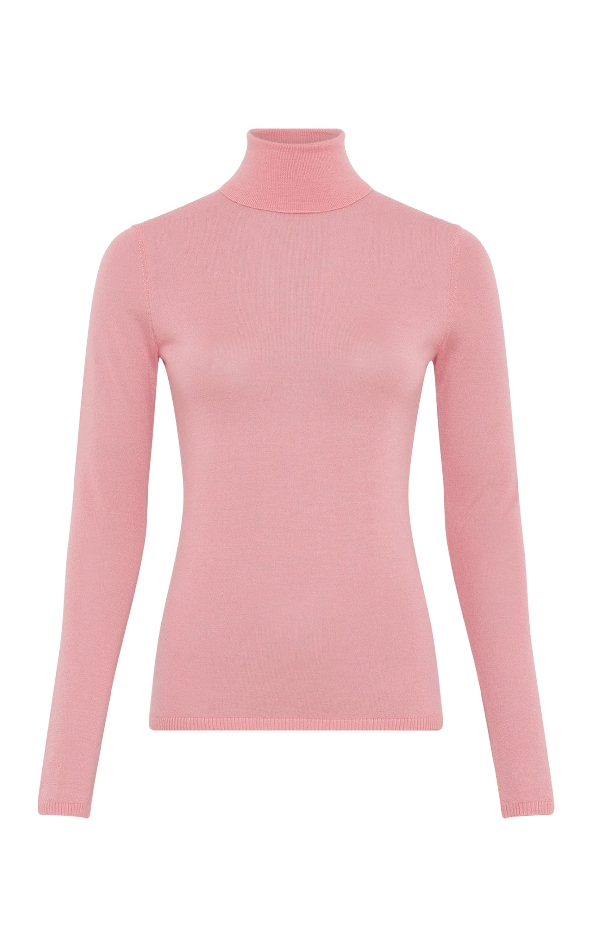 Costa Knit Turtleneck in Rosa Cashmere Silk