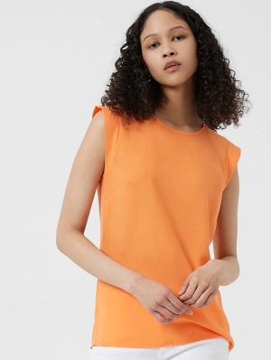 Crepe Light Capped Sleeve Top