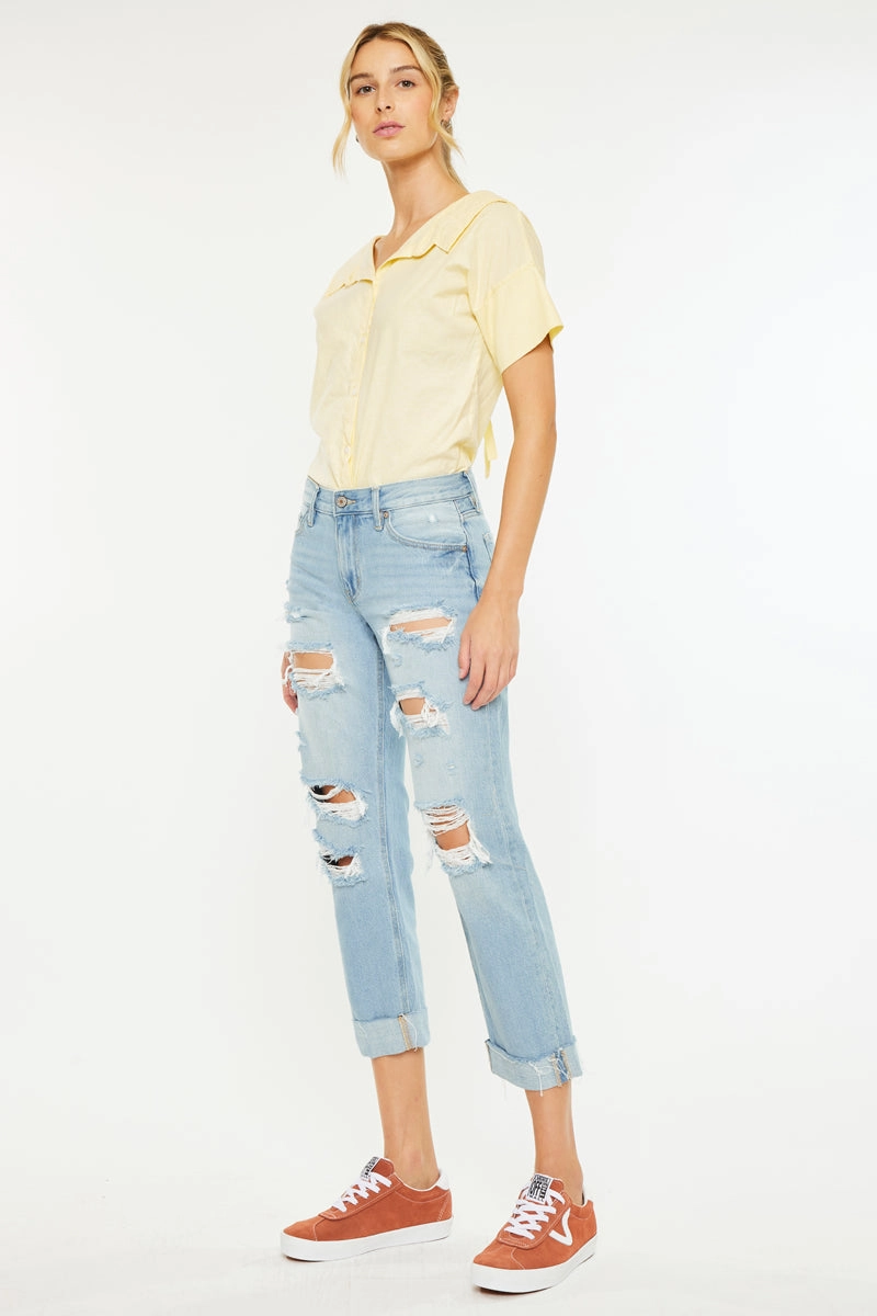 Delta Mid Rise Boyfriend Jeans