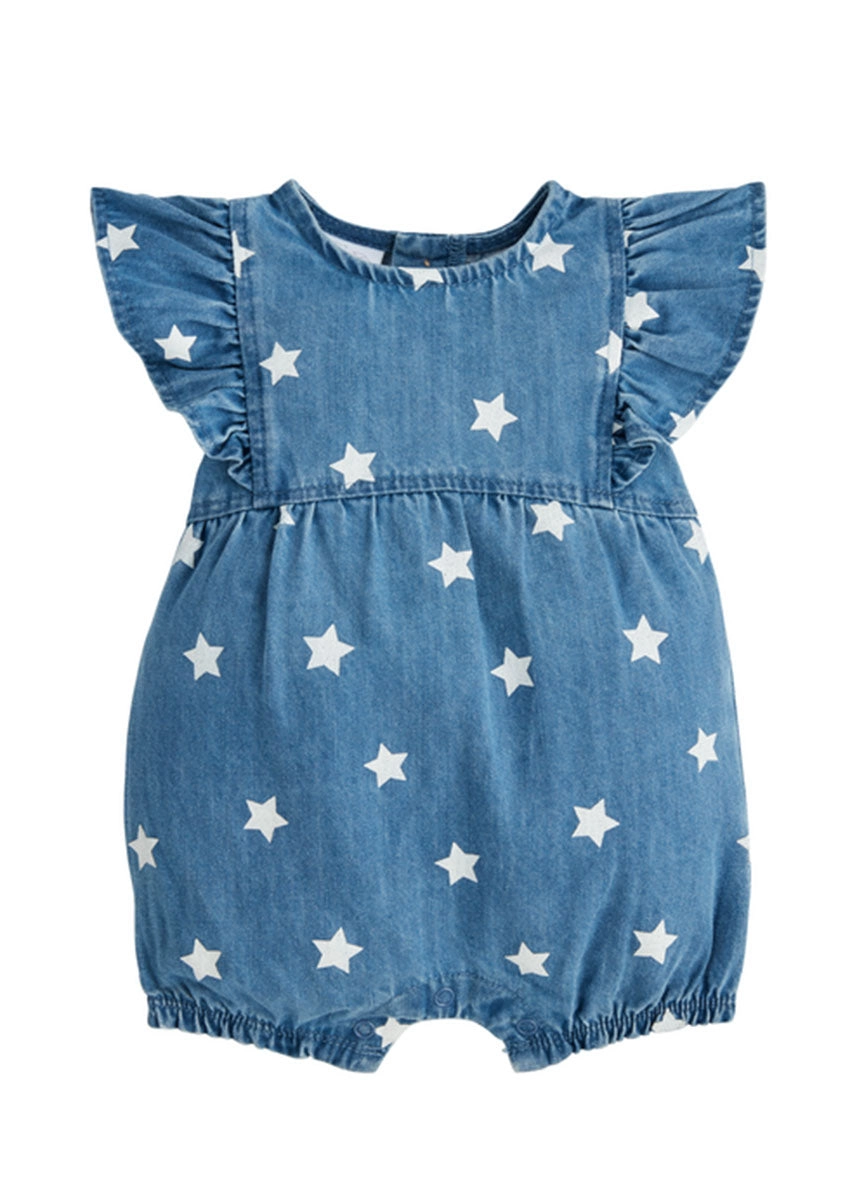 Denim Star Romper