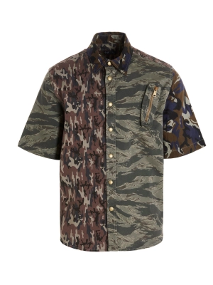 Diesel S-Wurm Camouflage Printed Short-Sleeved Shirt
