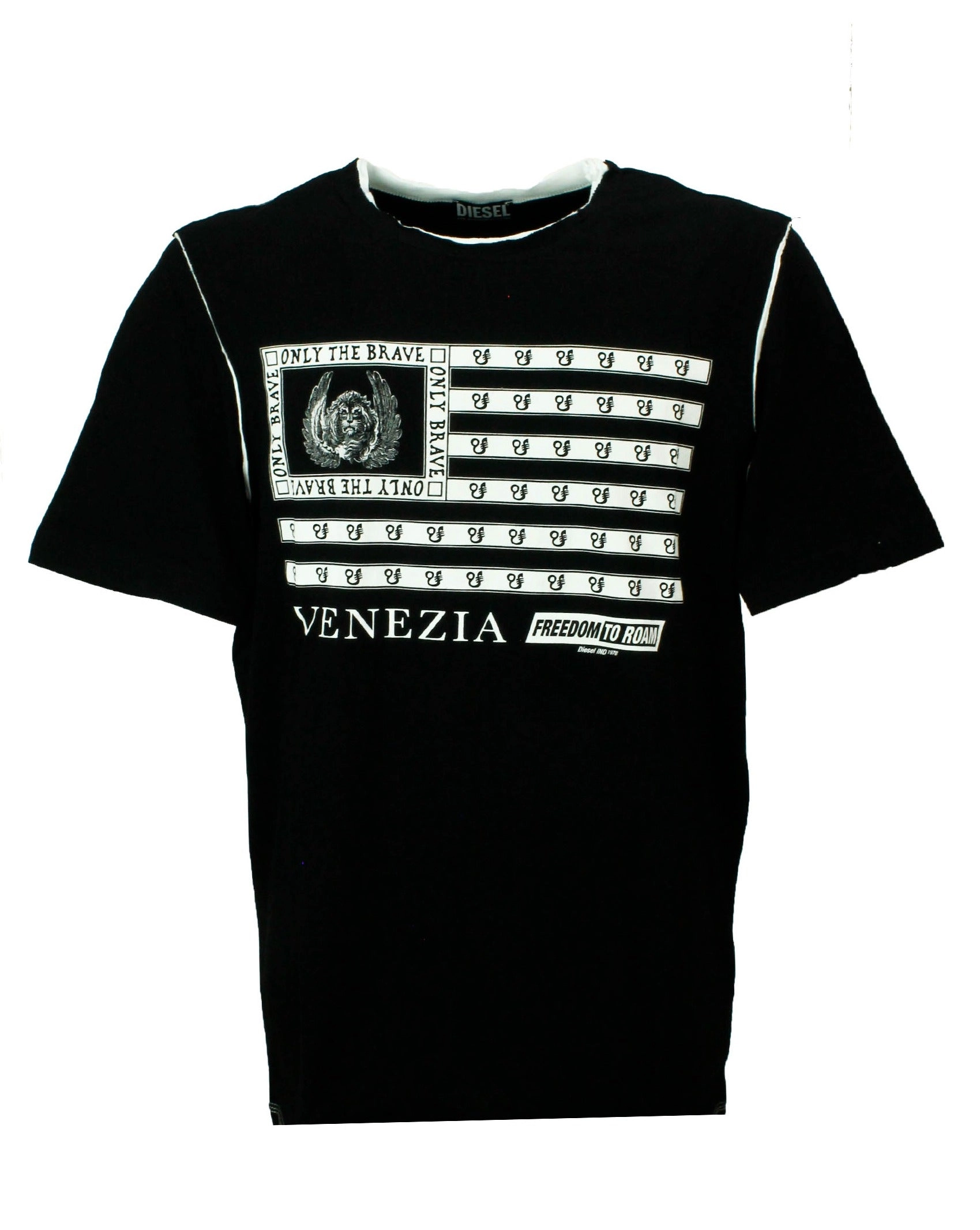 Diesel T-Rolland Graphic Printed Crewneck T-Shirt