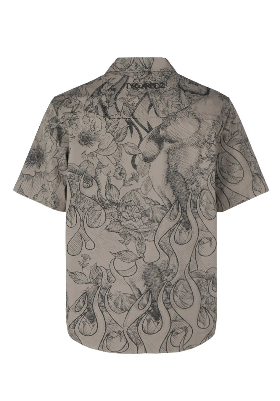 Dsquared2 Allover Graphic Print Short Sleeved Shirt